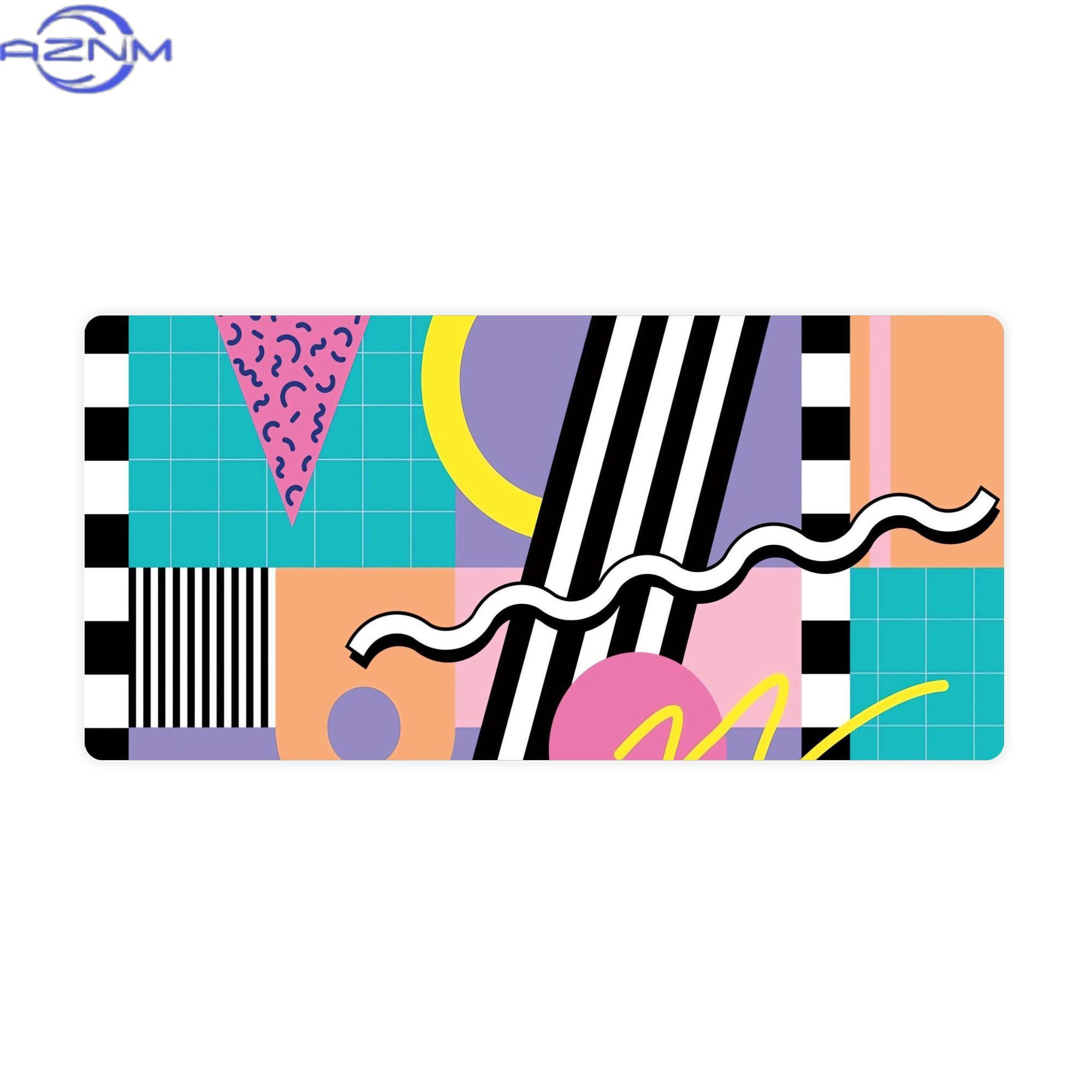 Desk Corner Mat - Memphis Desenli 91 90'lar 80'ler Çalışma