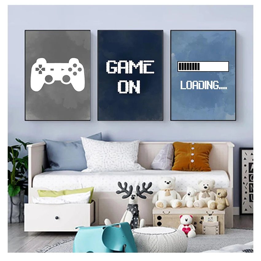 Gaming Accessories Bedroom - Çocuk Odası Duvar Dekoru, Oyun Partisi