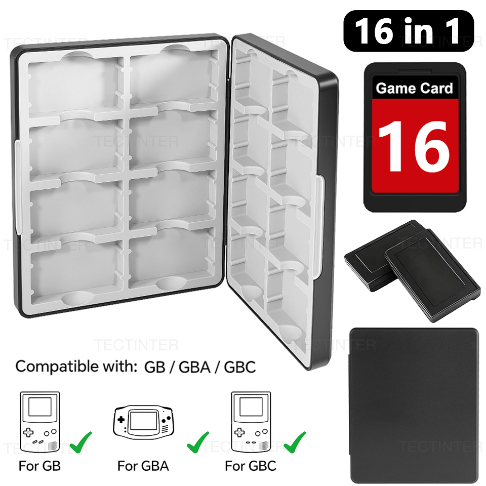 Gaming Accessories Box - Taşınabilir 16 in 1 Oyun Kartı
