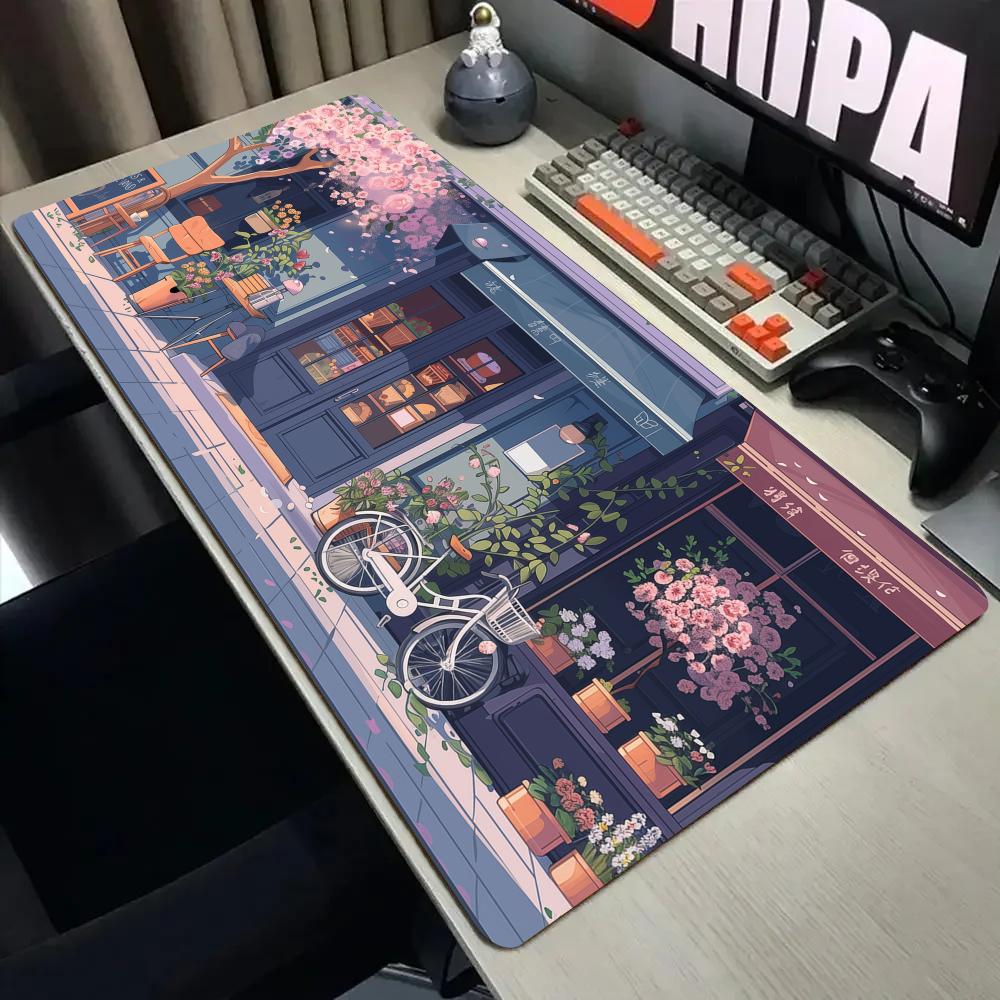 Gaming Accessories Shop - Romantik Tatlı Dükkanı Büyük Mouse Pad