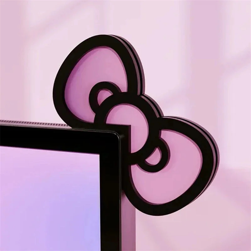 Gaming Accessories Monitor - Kawaii Pembe Akrilik Fiyonk Monitör Süsü,
