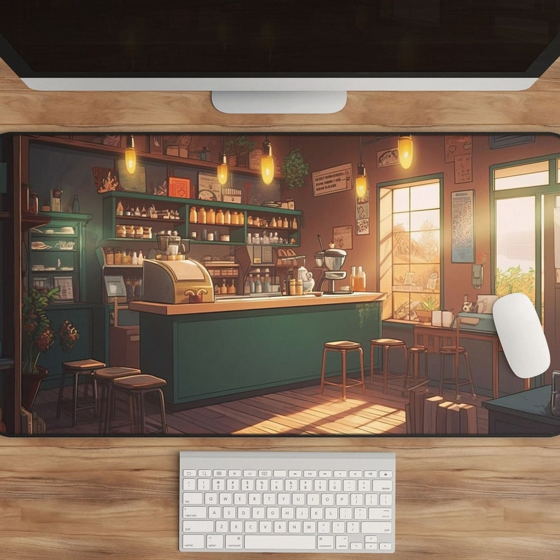 Gaming Accessories Shop - Kawaii Anime sümen kahve dükkanı sanat