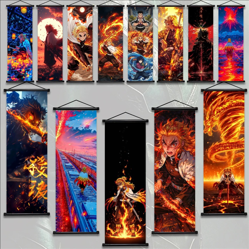 Gaming Accessories Bedroom - Demon Slayer Kyojuro Rengoku HD Baskılı