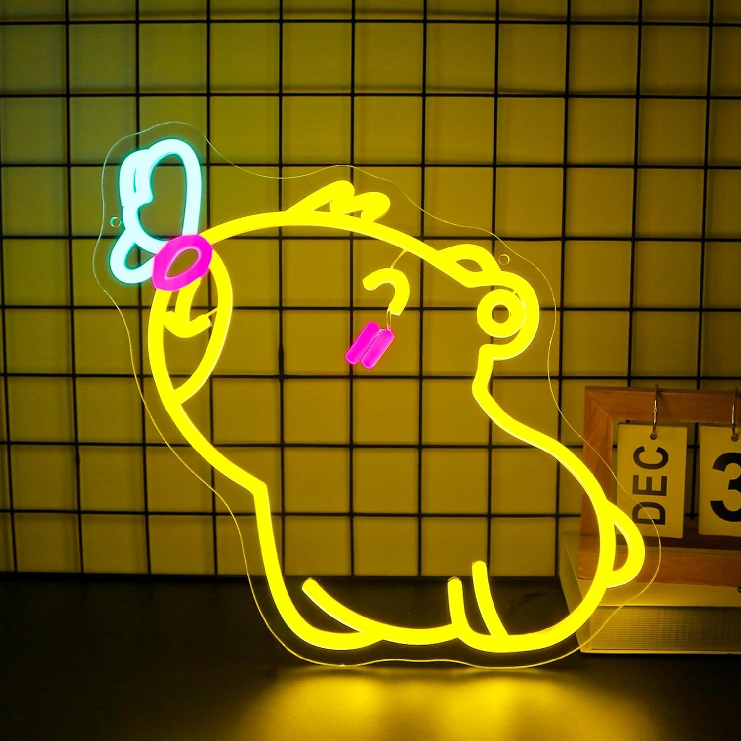 Gaming Accessories Shop - Kapibara Neon Işığı USB Kısılabilir LED