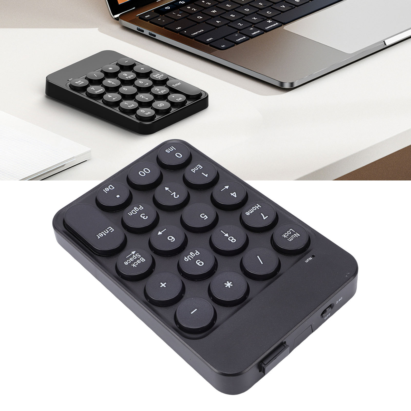 Keyboard Numpad Separate - Yuvarlak Tuş Başlıklı Mini Sayısal Tuş