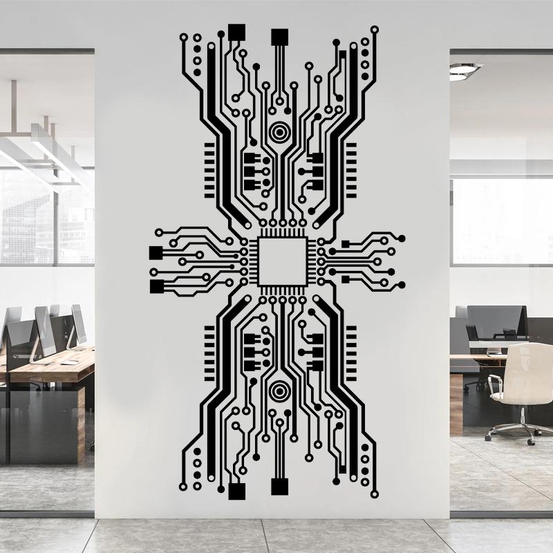 Gaming Accessories Wallpaper - Teknoloji devre duvar Sticker vinil iç