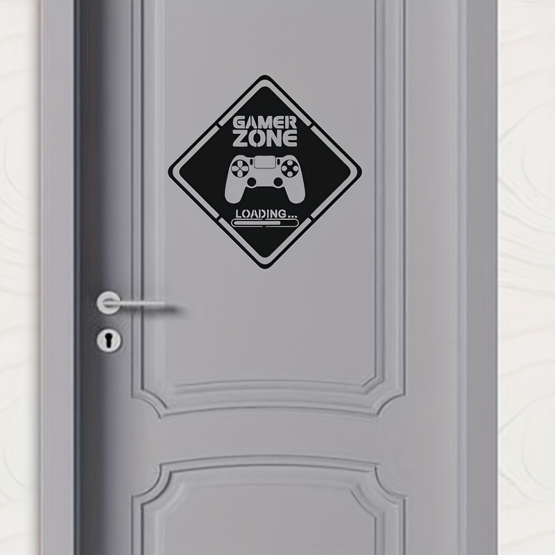 Gaming Accessories Bedroom - 1 adet oyun bölge kapı çıkartması