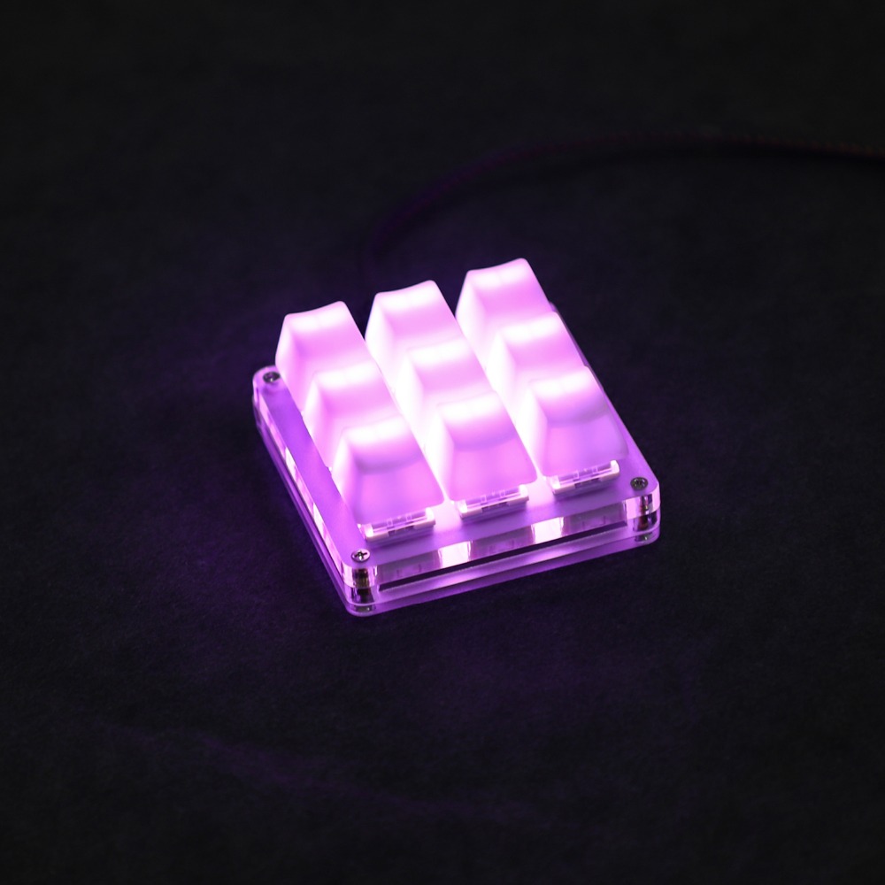 Keyboard Numpad Separate - 9 anahtar QMK Hotswap YMDK RGB