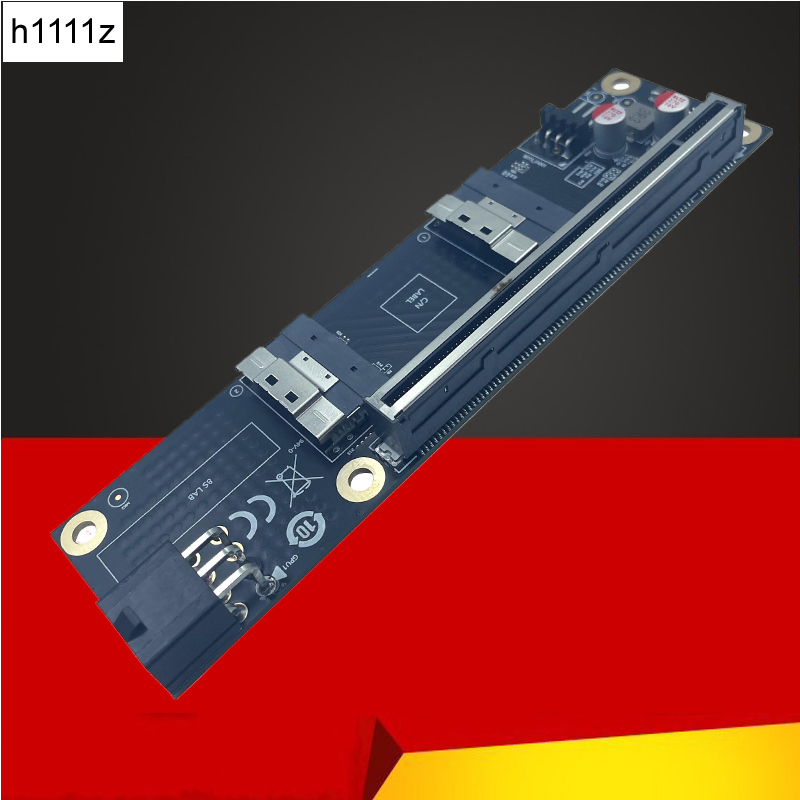 Vertical Gpu Bracket - YENİ 2 Portlu SlimSAS 8i x2