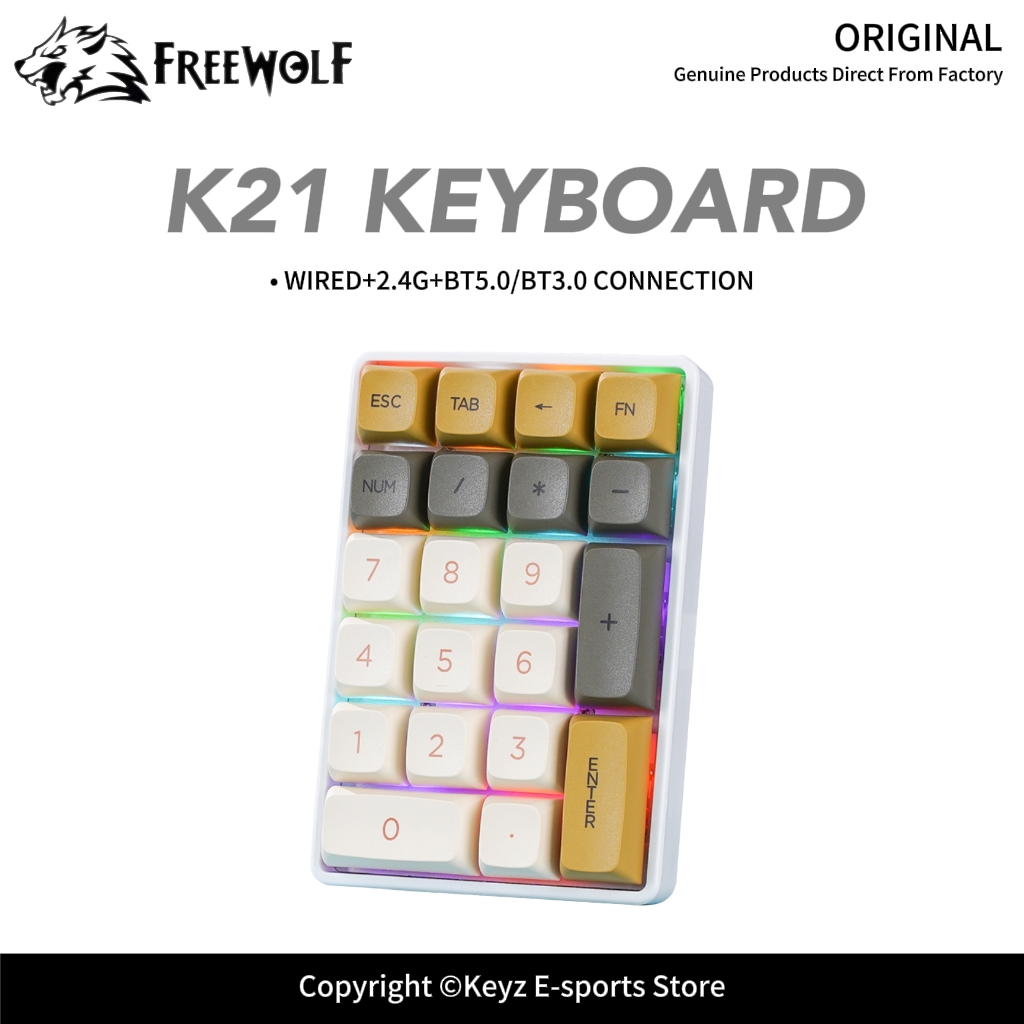 Keyboard Numpad Separate - K21 Üç Modlu Mekanik Sayısal Tuş