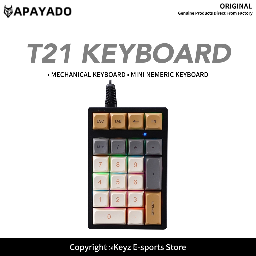 T21 Mini Numara Tuş Takımı RGB - Keyboard Numpad Separate incelemesi ve fiyatı